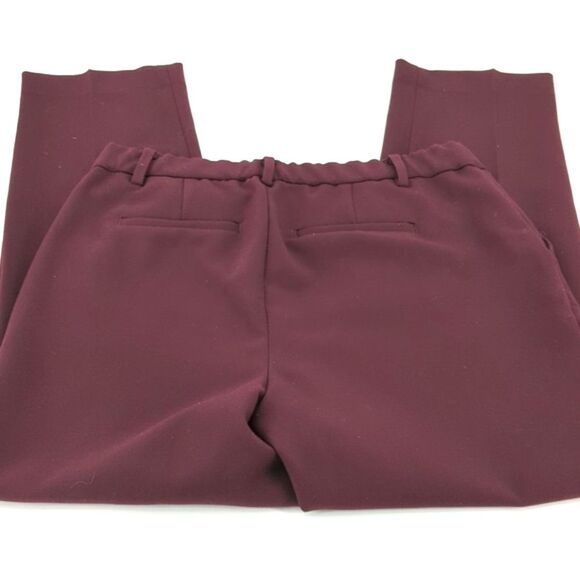 Talbots Cambridge Pull on Red Maroon High Rise Straight Leg Pants Size 8P Short - Picture 7 of 11